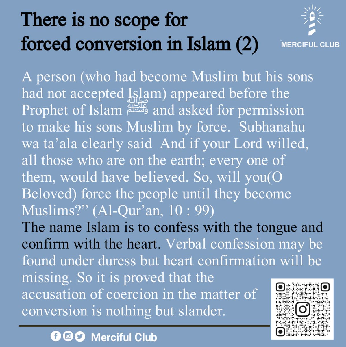 MercifulClub's tweet photo. There is no scope for forced conversion in Islam (2)
.
.
.
#Allah #Quran #Islam #Mercifulclub #Religion https://t.co/HtME70YC1B