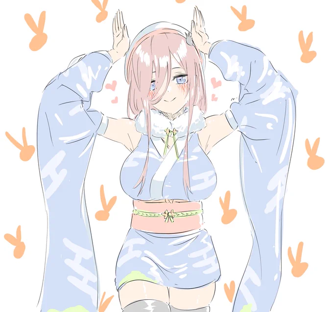 今年の描き始めは、三玖ちゃんで 