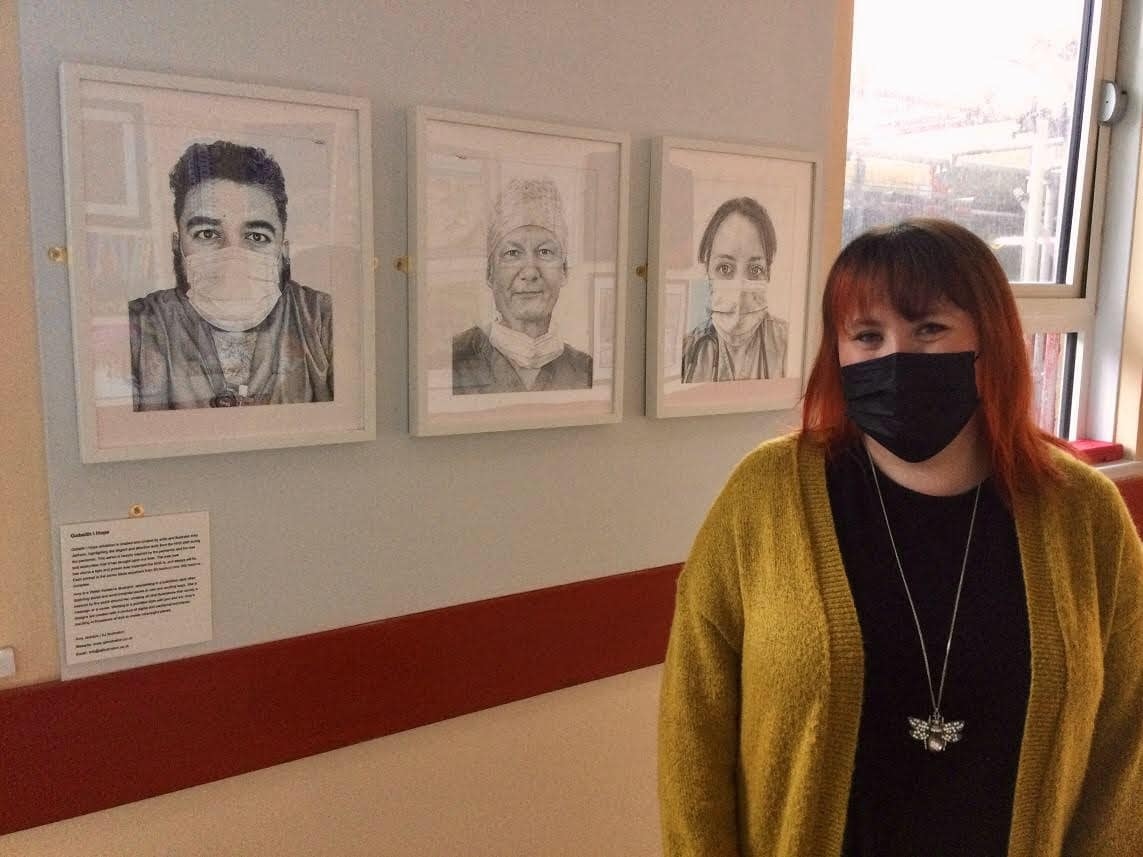 My NHS Portraits are currently on show at my solo exhibition Gobaith/Hope at Singleton Hospital in Swansea!

#nhs #nhsstaff #singletonhospital #welshartist #nhsstrike #portraitartist #dotwork #penandink #smallbusiness