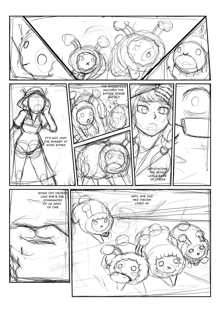 EdRohkovaWelch's tweet photo. One of my New Year's resolutions is to push through this comic. After getting into a rut with some new additional pages I'm gonna push forward and get this comic sketched and ready. Wish me luck! #shabbit #comic #manga #sketch https://t.co/hmhPNgk2tg
