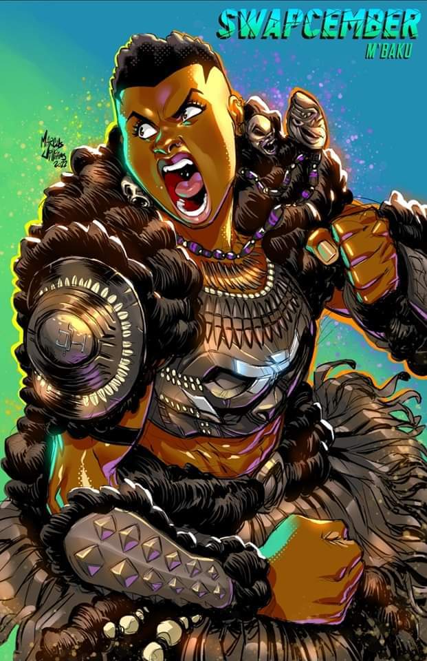 HaggaiBenIsrael's tweet photo. Swaptober ( SWAPCEMBER*) continues with a swap of M'Baku. 
I happened to swap Black Panther during Swaptober back in 2017 so I'm not saying I beat'em to it. https://t.co/4fuLnNc8kw

Peace ya'll 
#MarcusTheVisual #SwaptoberArtChallenge #blackpanther #BlackPantherWakandaForever https://t.co/6I7TW10ra5