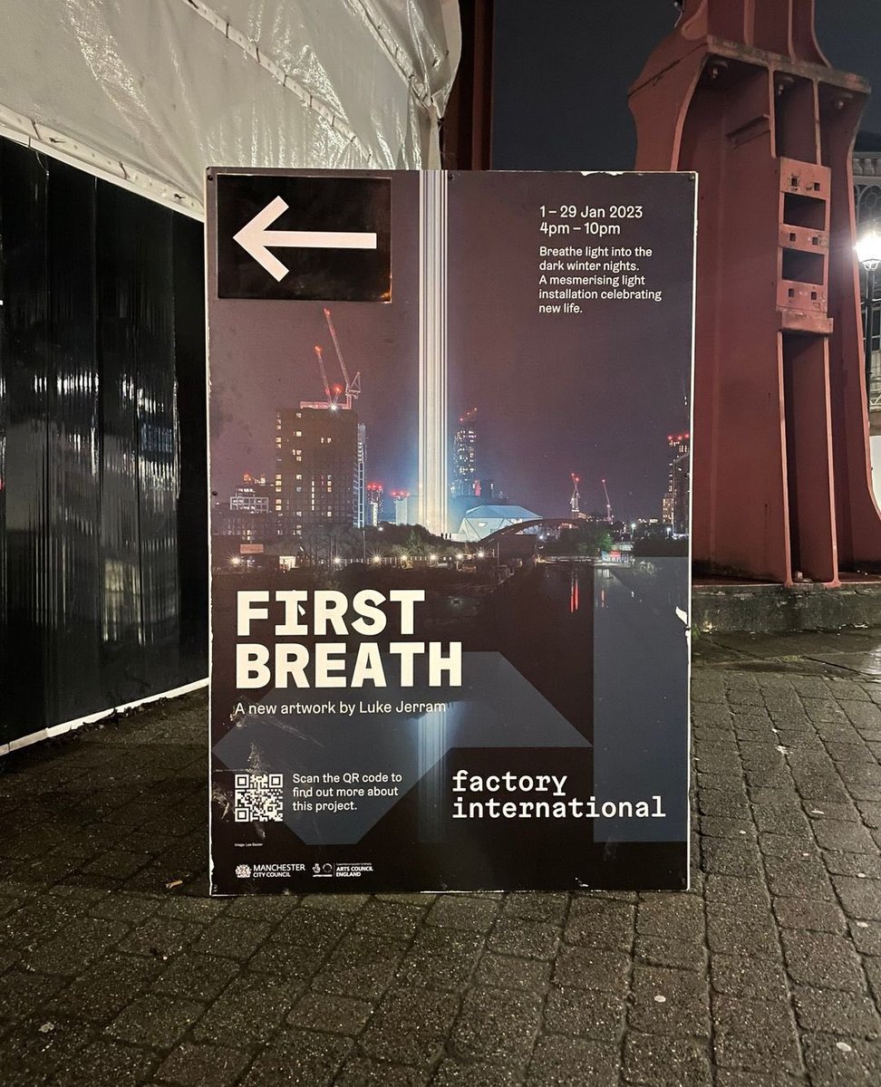 Manchester’s Finest (@mcrfinest) on Twitter photo Last night ‘First Breath’ launched at <a href="/factoryintl/">Factory International</a> - a mesmerising installation that shoots powerful beams of light up high above the city’s skyline and slowly pulses to represent the moment that a baby takes its first gasp of air in Greater Manchester. Last night ‘First Breath’ launched at <a href="/factoryintl/">Factory International</a> - a mesmerising installation that shoots powerful beams of light up high above the city’s skyline and slowly pulses to represent the moment that a baby takes its first gasp of air in Greater Manchester.