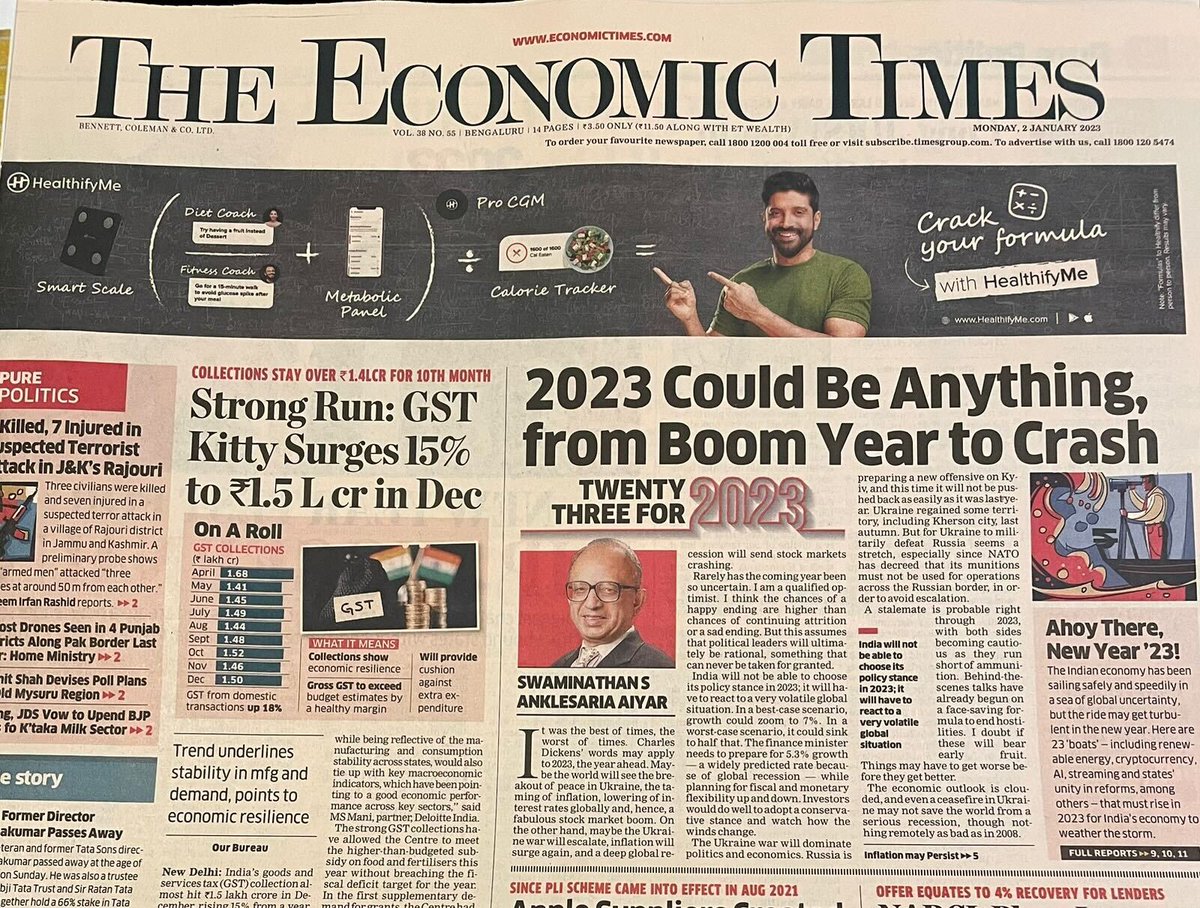 healthifyme's tweet photo. We are now on your morning paper! π
Catch #CrackYourFormula on The Economic Times today π
Crack Your Formula with HealthifyMe today π https://t.co/DzdYhE3PHW
#HealthifyPro #EconomicTimes #Newspaper https://t.co/7JZJFPLeTd