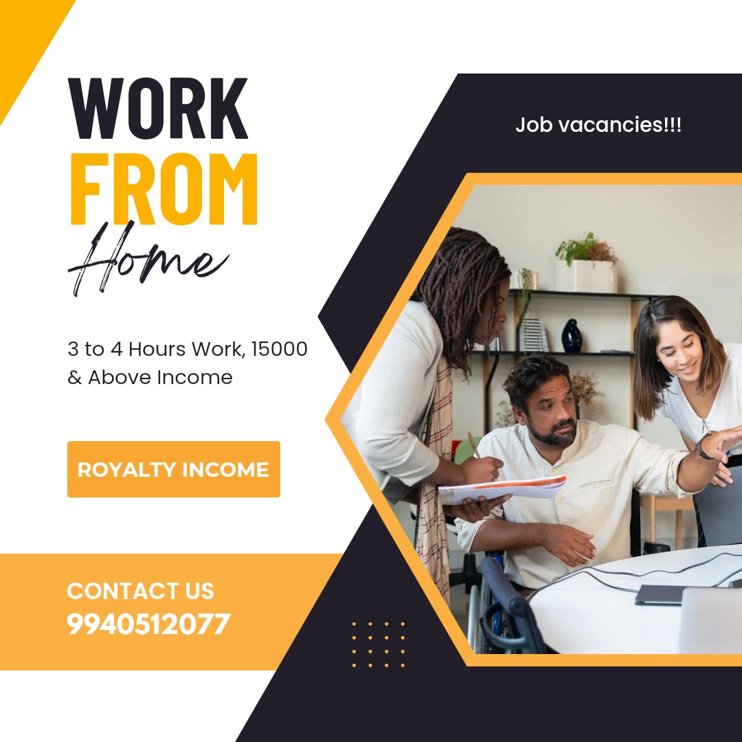 name_xavi's tweet photo. Work From Home Job!!! 💐 3 to 4 Hours Work 💐 Free Training 💐 15 to 40 Thousand Salary 💐 No Qualification 💐 No Age Limit 💐 Royalty Income For More Details Please Contact 9940512077 or click the whatsapp link 👇 https://t.co/bwJ5OAIMkW https://t.co/fg3bYVVKkP