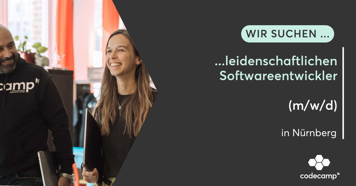 Wir haben aktuell in unterschiedlichsten Bereichen Stellen offen! 🙌🏻

Ein einfacher Lebenslauf und deine Leidenschaft für die Softwareentwicklung reicht und wir prüfen dich auf unsere Stellen! 🔍

Bewerbe dich initiativ 👉🏻 codecampn.jobs.personio.de/job/456137?_pc…

#nürnberg #karriere #jobs