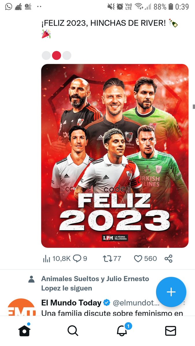jjsalera's tweet photo. @Wally_cho PUEDES SUMAR OTRA SEÑAL . AÑO 2023 ES LA QUINTA (5) LIBERTADORES ..!! 2023 MENOS 5 TE DA 2018  ELIJO CREER....!!!! https://t.co/mlnD75TnTl