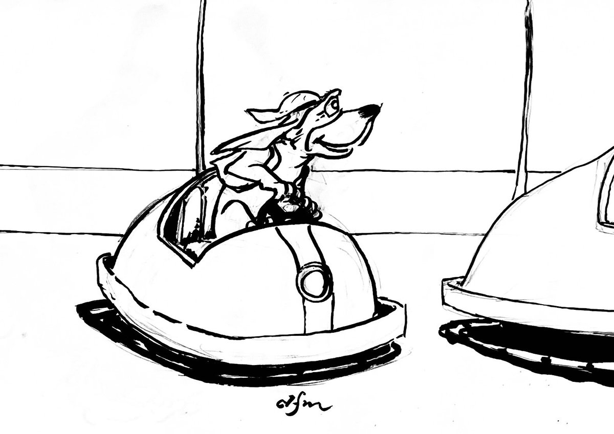 dfmorrill's tweet photo. D is for #dachshund driving a #Dodgem for #AnimalAlphabets @AnimalAlphabets https://t.co/PiGsVtVUCl