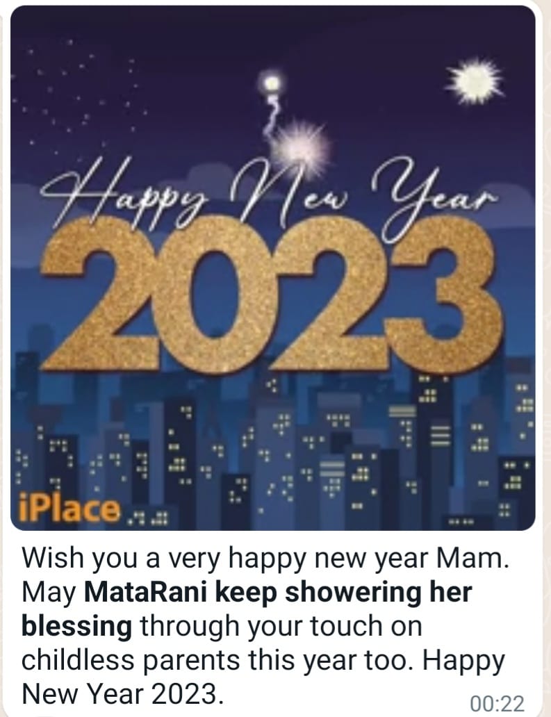 drshivanigour's tweet image. Happy New Year Message Received from Patient in Delhi

#patientwishes #review #drshivanisachdevgaur #sciivfhospital