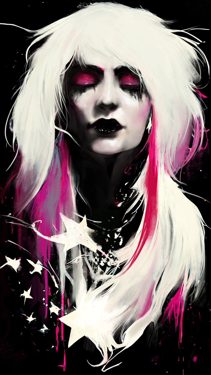 ARTSographic's tweet photo. Inspired by the 80s punk, glam and goth rock scenes, @protski’s series of portraits in the “Stars of the Night” collection bring out the highs and lows of that time, with a glamorous pink and white palette and meditative illustrations. https://t.co/x3JjsRZLJq #nftartreview #nft https://t.co/jOpFspvqoI