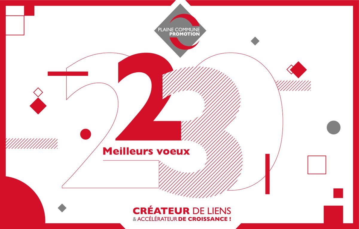 Excellente année 2023 à tous nos adhérents et partenaires de Plaine Commune Promotion !