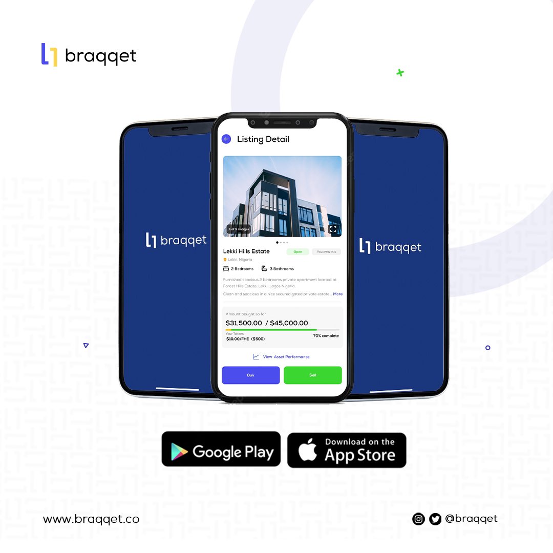 braqqet's tweet photo. Get ready to experience the ultimate convenience of real estate investment and ownership with Braqqet, launching soon on all platforms. 

Coming soon to your favorite App Store⏳⏳⏳⏳⏳

Follow us for updates and be one of the first to download.  #Braqqetishere https://t.co/UlON5oKG9u