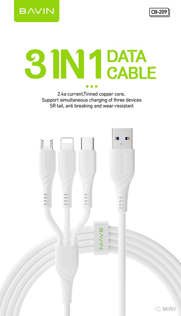 Nicole111518831's tweet image. BAVIN CB209 3 IN 1 Cable [玫瑰][玫瑰]

1.2 M Multiple Charging  

Fast Charging Cable #bavindatacable #fastchargingcable #iphonecable #androidcable #fastdelivery