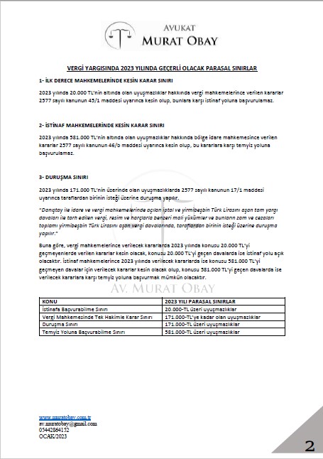 obayavtr's tweet photo. OCAK 2023 VERGİ YARGISI BÜLTENİ

PDF OLARAK GÖRÜNTÜLEMEK VE İNDİRMEK İÇİN: 
https://t.co/mvAx63kvYN https://t.co/jOzPIDIvpJ