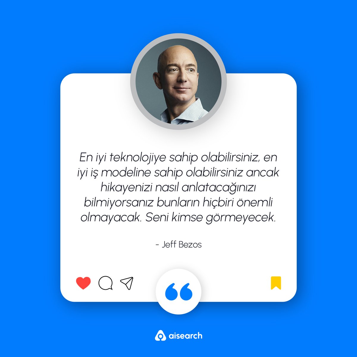 Öne çıkmak için hikaye anlatıcılığınızı güçlendirin.💪🏼
.
.
.
.
#eticaret #eticaretsitesi #aramamotoru #motivasyon #satış #akıllıarama #yapayzeka #jeffbezos #siteiçiarama #eticaretseo #aisearch #eticaretyazılımı #ai #ecommerce #searchengine #sitesearch #onlinestore #startup