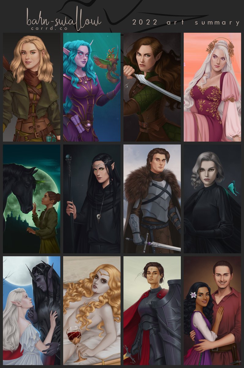 My #Artsummary2022 ✌
It was a challenging, satisfying and fulfilling year. I finished 105 paintings (my personal best 😄), tried new things and improved my drawing. Many of this year's paintings are now my all-time favourites. I love your OCs. 🤍