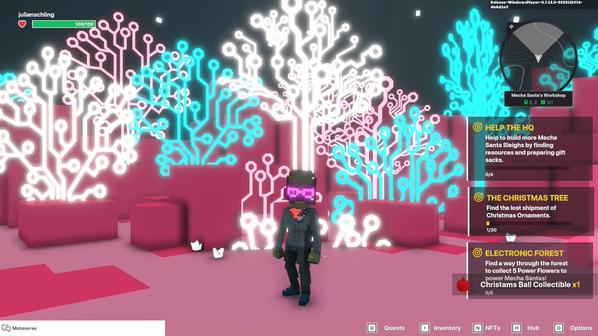 schlingverse's tweet photo. @TheSandboxGame I found  the circuit board trees! 🤖🎄 I participated in the #SeasonsGreetingsTSB challenge for a chance to win an NFT! https://t.co/r13an9Ixu1