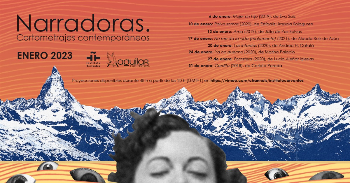 Instituto Cervantes (@instcervantes) on Twitter photo En enero ❄️, ¡vuelve el cine a nuestro canal de Vimeo!
🎥#Narradoras, un ciclo de cortometrajes de la mano del <a href="/aguilarfilmfest/">Aguilar Film Festival</a> (de referencia en tierras castellanas) dedicado a cineastas 🇪🇸 que han saltado al largo recientemente o han irrumpido con fuerza en el ámbito del corto. En enero ❄️, ¡vuelve el cine a nuestro canal de Vimeo!
🎥#Narradoras, un ciclo de cortometrajes de la mano del <a href="/aguilarfilmfest/">Aguilar Film Festival</a> (de referencia en tierras castellanas) dedicado a cineastas 🇪🇸 que han saltado al largo recientemente o han irrumpido con fuerza en el ámbito del corto.