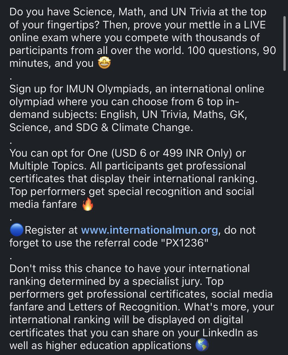kimchijeonzz's tweet photo. 🔵Register at https://t.co/hFW0Xs83Uw, do not forget to use the referral code "PX1236"

#InternationalMUN #mun #imun #modelunitednations #imun2022 #youth #globalopportunity #opportunity #conference #international #internationalconference #diplomacy #leaders #youngleaders https://t.co/vsgRAMHYPF