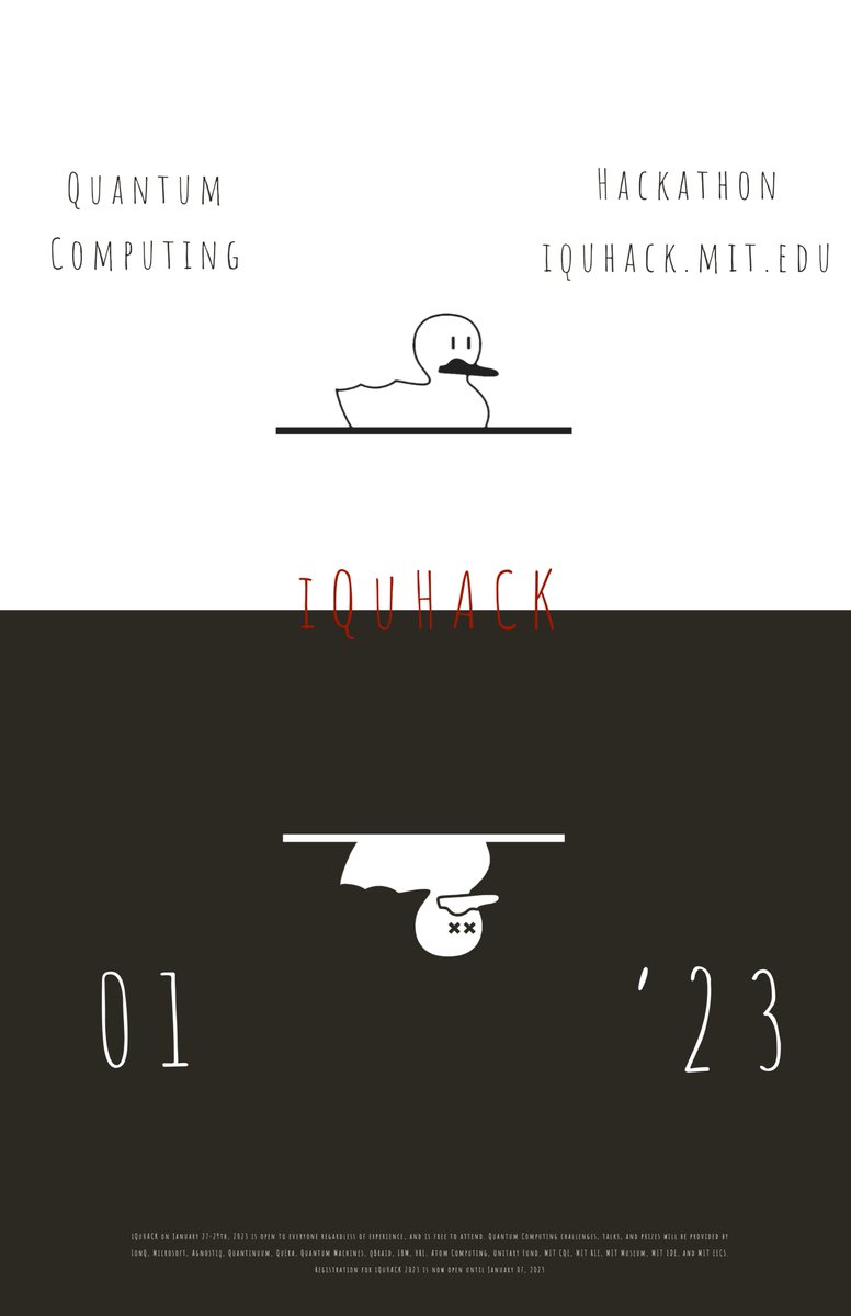 One week left to register for the MIT iQuISE hosted quantum computing hackathon MIT iQuHACK 2023, on January 27-29th, 2023!

Register at iquhack.mit.edu!

#Quantumcomputing  #Quantum #Hacking #MIT