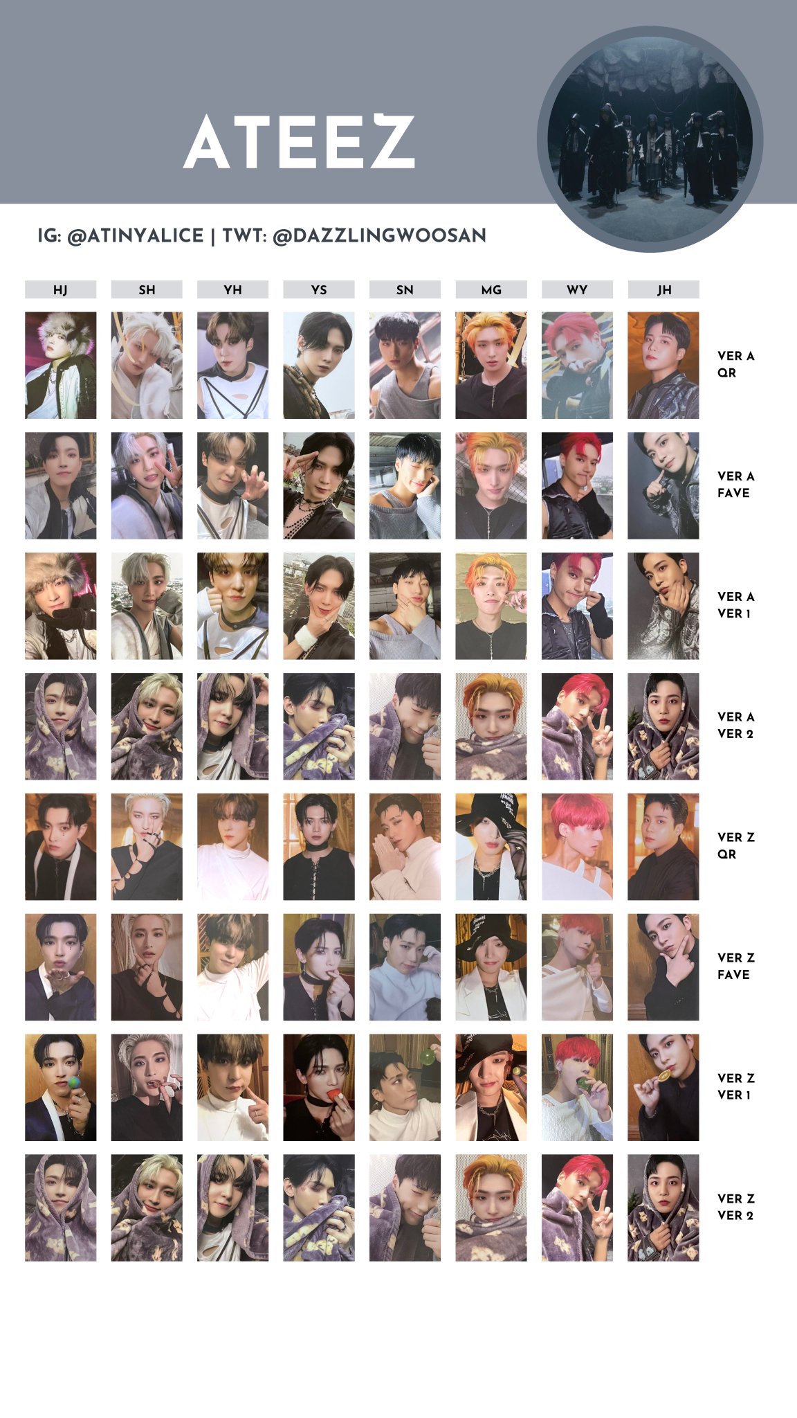 ATEEZ - ATEEZ WITNESS POCA ブランケットトレカ OT8 セット melody🧃 on X: 