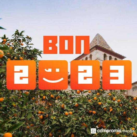 CompromisGandia's tweet photo. Que aquest any estiga replet de felicitat, treball i salut!
💪🏻No sols ho desitgem, des de Compromís Gandia seguirem lluitant amb polítiques valentes i verdes per fer-ho possible.
🧡Bon 2023!🧡
#CompromísGandia #Gandia #Bon2023 #AnyNou #LaSafor #Compromís #SomMoltDel2023 https://t.co/F3s2CDGIFG