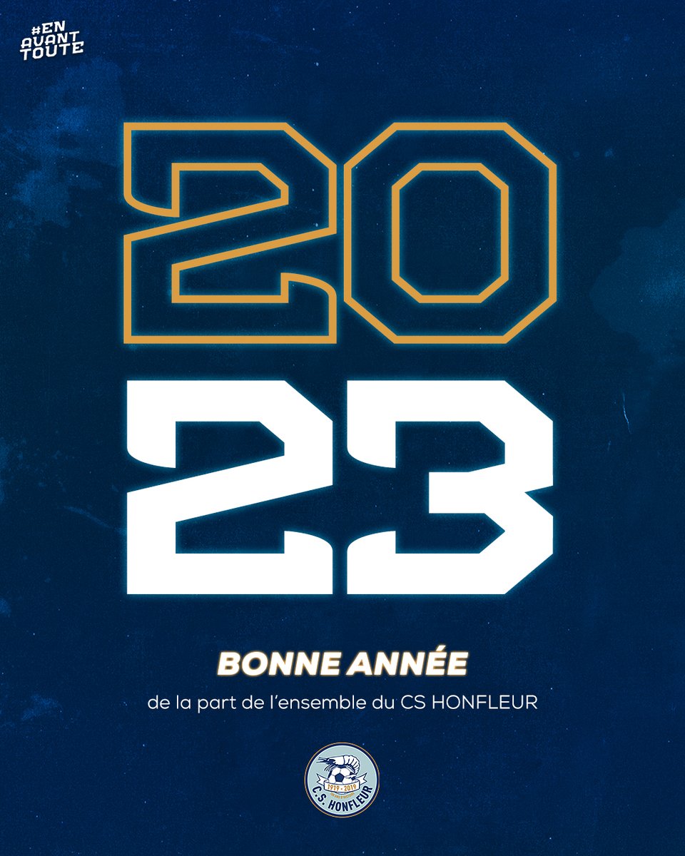 CSHonfleur's tweet photo. Le CS Honfleur vous souhaite une merveilleuse année 2023. ✨ https://t.co/nEYbGNBWgd