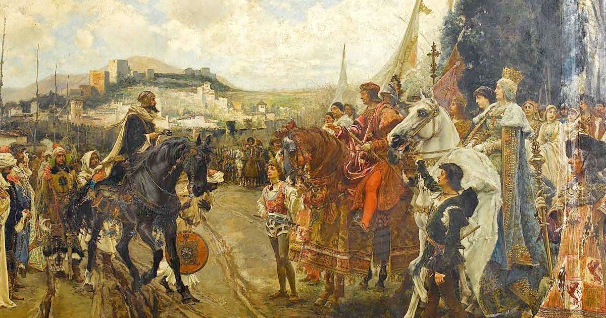 Tal día como hoy, hace 531 años, los Reyes Católicos Isabel I de Castilla y Fernando II de Aragón, logran la rendición del sultanato nazarí de Granada (1492) y esto supuso el fin del dominio árabe en la Península Ibérica.

#TomaDeGranada