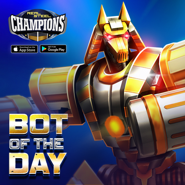 RelianceGames's tweet photo. Get ANUBIS, The Golden Jackal.  Download Real Steel Champions: https://t.co/yaOjvbkDSQ #robotgames #mobilegames #androidgames #freegames #actiongames #fightinggames #iosgames #holidayoffer #newyear #newyeaar2023 #happynewyear https://t.co/0dTB0Bj3bl