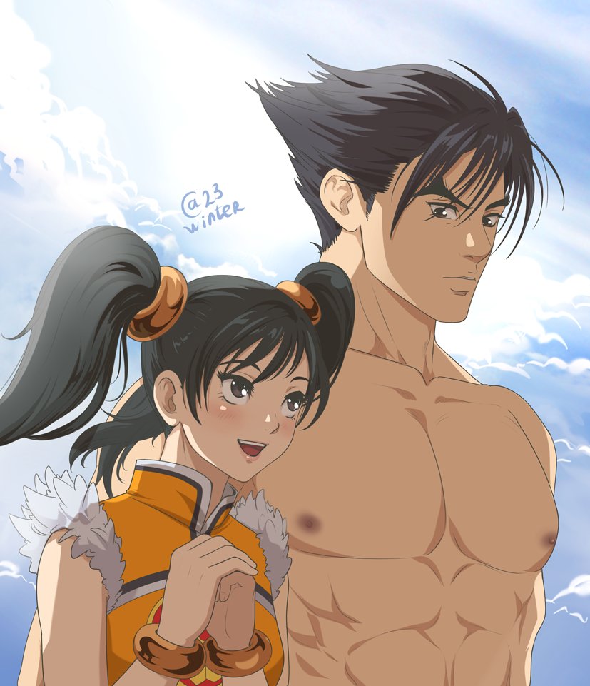 Autumn Sacura on X: Jin Kazama and Ling Xiaoyu from Tekken Series. I quite  liked Tekken Bloodlines. But the artstyle was too... angular. Id prefer  something more like oldschool anime, like something