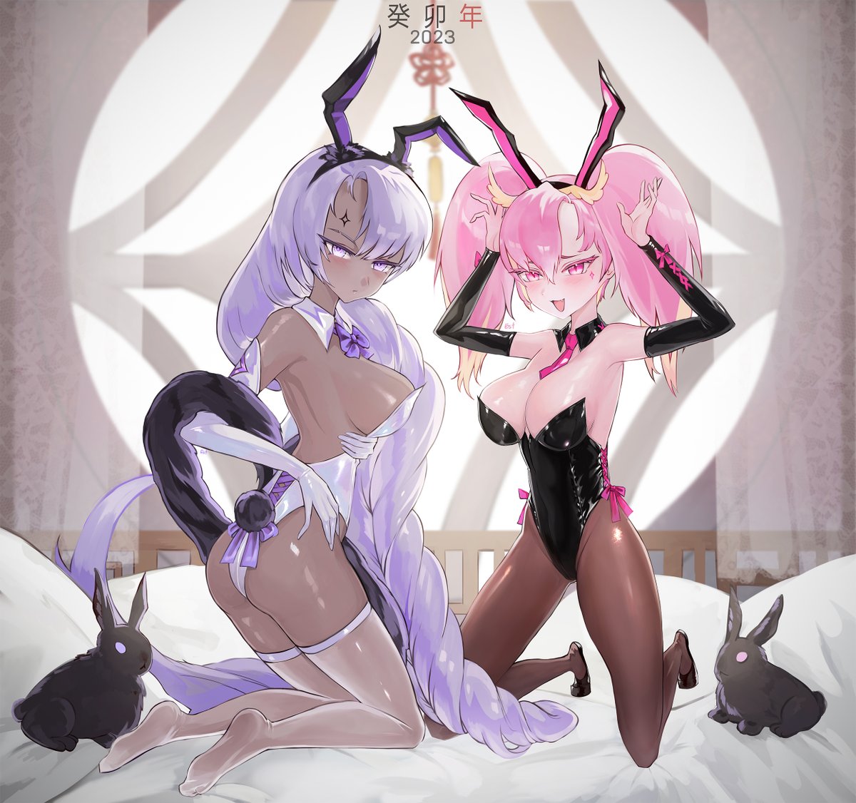 Happy New Year 2023! 🐰🐇

#オリジナル 
#OC