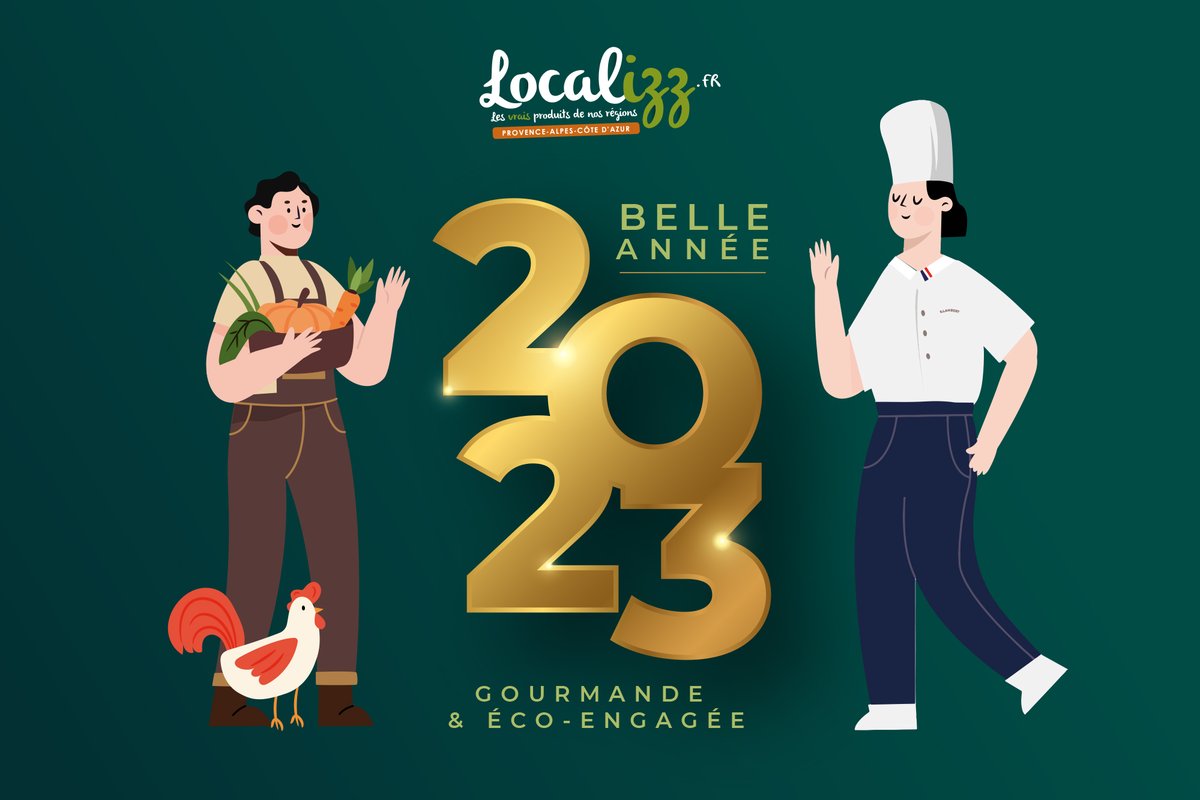 LocalizzFr's tweet photo. Très belle année au nom de toute l'équipe Localizz ! Merci encore de votre confiance et de votre engagement envers vos producteurs locaux ! #aixenprovence #marseille #regionsud https://t.co/ZB2jEqrMzq