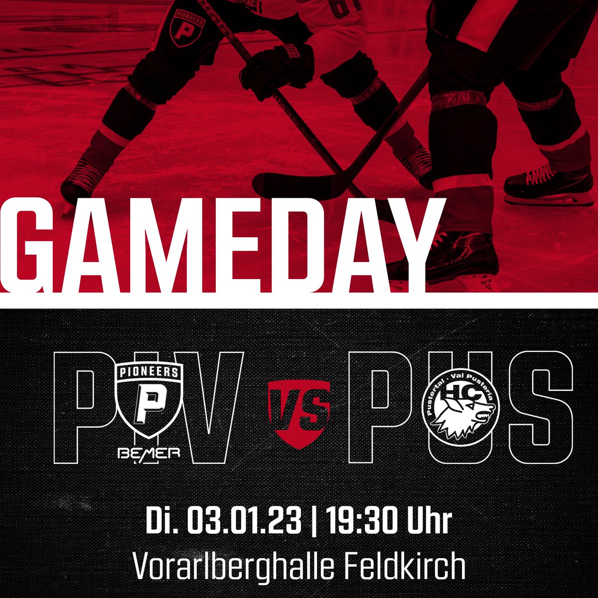 pioneersvbg's tweet photo. 𝐄𝐫𝐬𝐭𝐞𝐬 𝐇𝐞𝐢𝐦𝐬𝐩𝐢𝐞𝐥 𝐢𝐦 𝐧𝐞𝐮𝐞𝐧 𝐉𝐚𝐡𝐫

Kommt und unterstützt unser Team bei der Revanche gegen den @hcpustertal 💪

#PIVPUS #homegame #ICEHockeyLeague #ländlepower #gopioneers https://t.co/7axGm2WMZ0