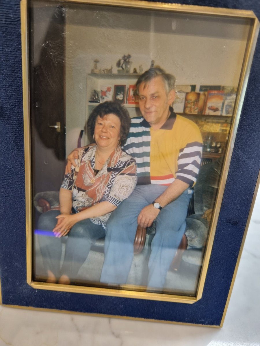 This is the most priceless photo in the world...my Dad sadly died at 4.10am this morning...my Mum could not be there with him so I placed this picture on his chest as he was passing away &amp; told him she loved him &amp; was there with him close to his heart...bye Dad, we love you ❤️