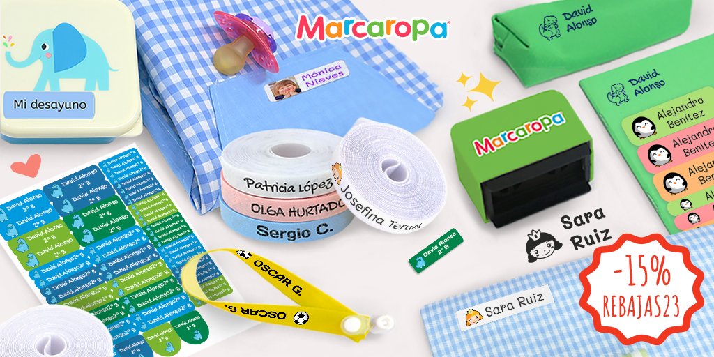 marcaropa's tweet photo. ¿Tu peque empieza la guarde en enero y necesitas marcar todas sus cosas? Aprovecha las rebajas de enero https://t.co/6j82NN0E9U https://t.co/tm50cvmJpY