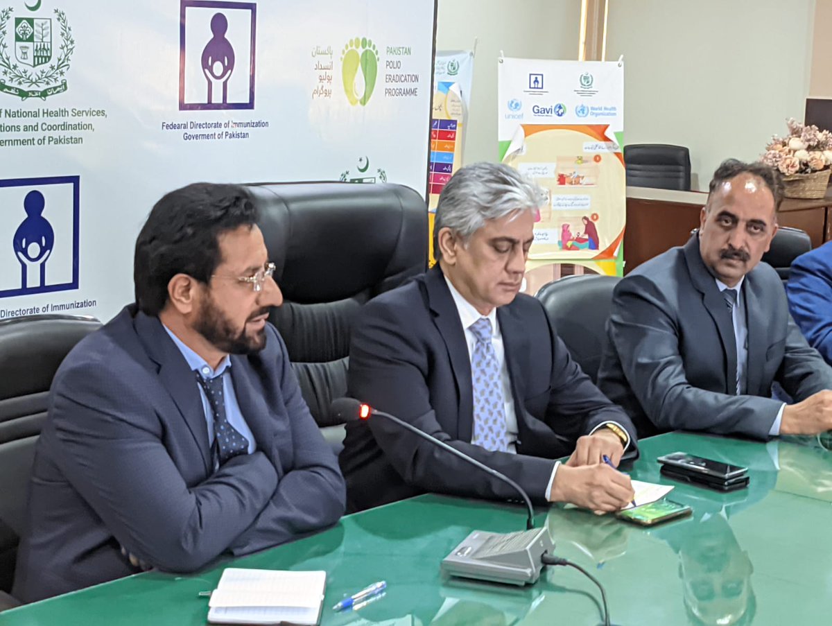EPIPakistan's tweet photo. Aga Khan University arranged a de-briefing in #FDI @EPIPakistan today on βResults from Third Party Verification Immunization Coverage Survey (TPVICS) Round 2 AJK & GBβ for Dr. Muhammad Ahmad Kazi, DG, #FDI and team.
@nhsrcofficial
#VaccinesForPakistan https://t.co/lMjutHtDew