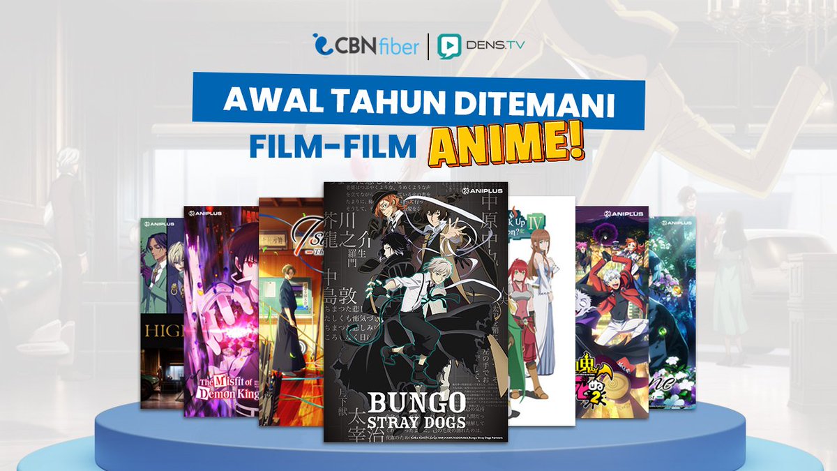 di_cbn's tweet photo. Buat yang suka nonton film anime, pas banget awal tahunnya ditemani sederet film anime berikut!
#CBNFiber
#InternetCepat
#FiberGo
#AbsolutelyUnlimited
#tontonanamine https://t.co/4CvmUKjkek