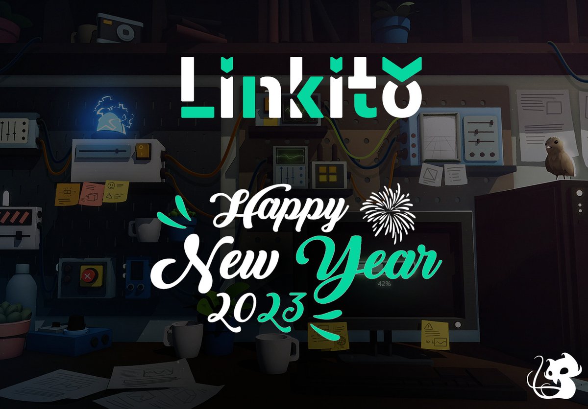 Je vous souhaite une très joyeuse année 2023 ! 
Je suis particulièrement excité pour cette année car ca va être l'année du lancement de mon jeu Linkito. J'espère qu'il va vous plaire ;) 🥰

cc <a href="/LinkitoGame/">Linkito</a> 

#gamedev #IndieGame #IndieGameDev