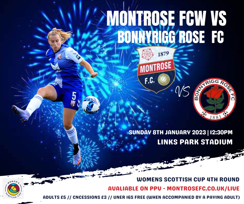 UP NEXT’ 

Our first fixture of 2023.. 

Scottish Cup 4th round, home to @BLadiesfc with a 12:30pm KO! 

Mon the Mo!