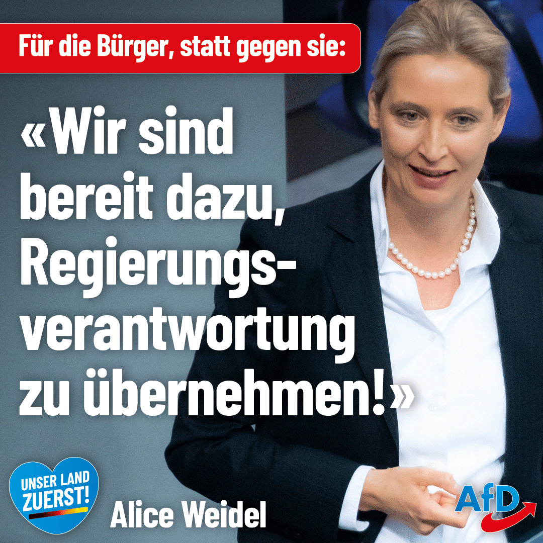 Ab 2024 wollen wir mindestens in einigen Landtagen mitregieren. Vor allem in #Thüringen, #Sachsen und #Brandenburg führt an der Alternative für Deutschland kein Weg mehr vorbei. Für die Bürger statt gegen sie! #AfD #UnserLandZuerst

welt.de/newsticker/dpa…