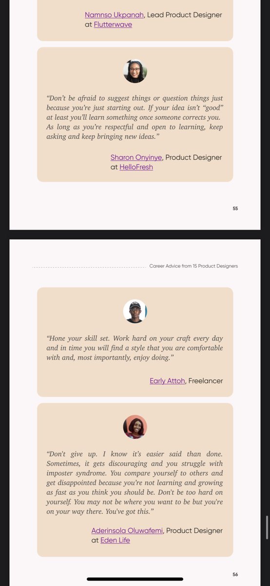 bigchiefenkay's tweet photo. My favorite part of #cluelesstodesigner were the career advice from 15 product designers👌🏿
Also liked the detailed curriculum part and how insightful the book is,
Welldone @MitchelleC_ 👏🏿👏🏿 https://t.co/VMAjztmSfJ
