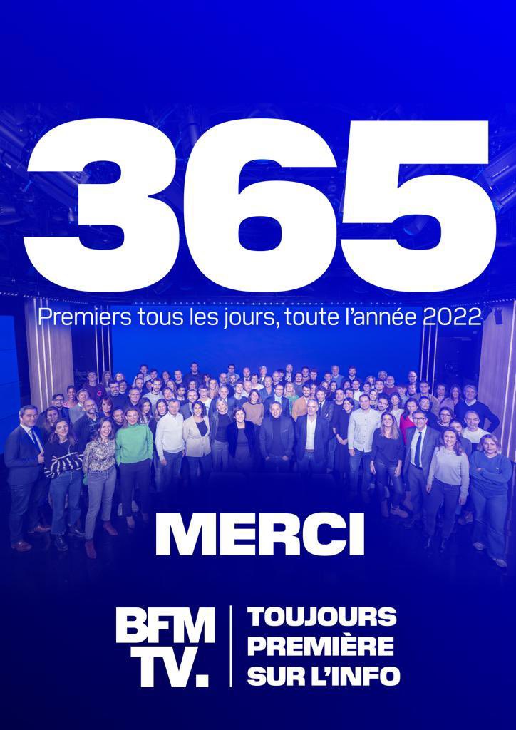 Année record pour <a href="/BFMTV/">BFMTV</a> 🥇merci à vous de nous avoir fait confiance … merci aux équipes <a href="/BFMTV/">BFMTV</a> ! On continue !