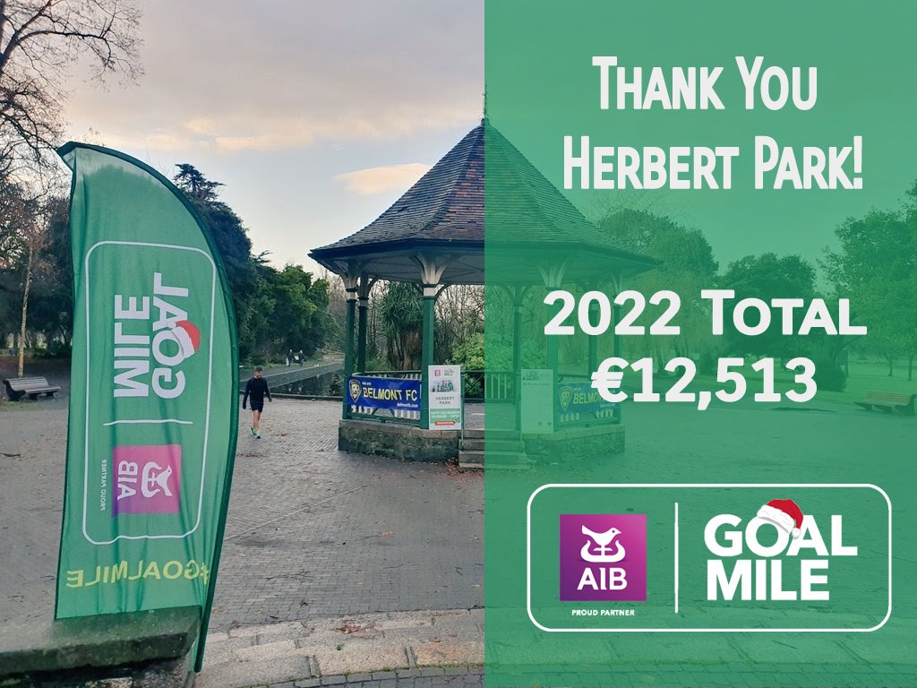 A BIG THANK YOU to all our supporters who donated online and in person 👏👏👏

You achieved the highest EVER total for Herbert Park #GOALMile, bringing our total raised since 2017 to well over €50k - to support the great work of @GOAL_Global.

#BackedByAIB @AIBIreland