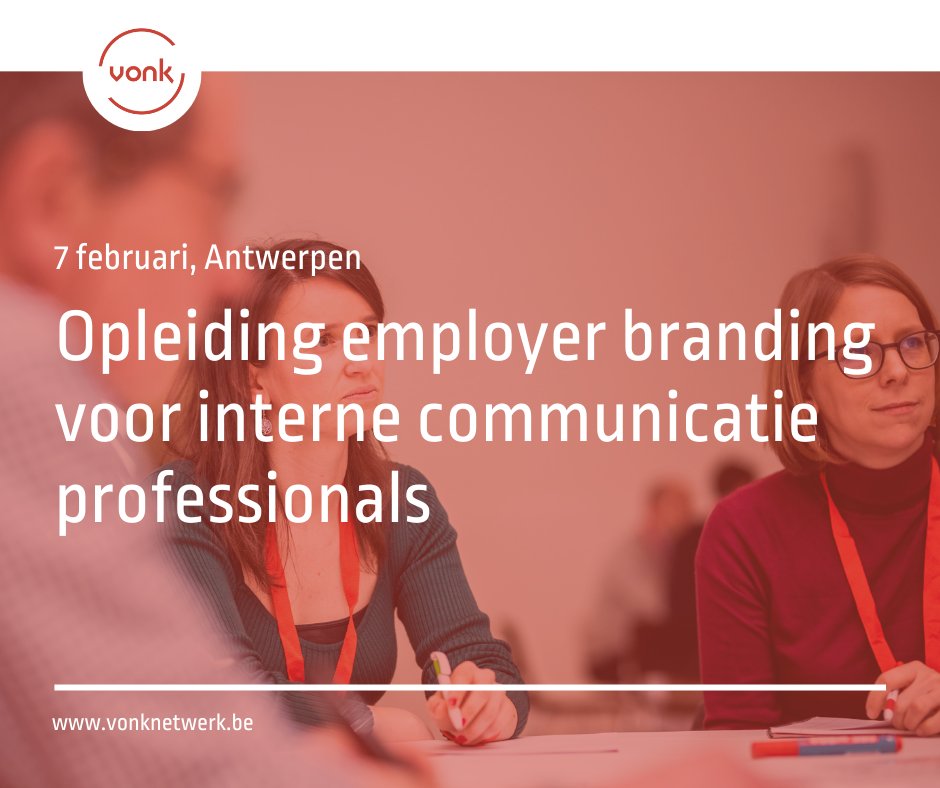 Hoe bouw je aan een sterk Employer Brand? 
Welke elementen spelen een rol? En hoe draag je zo'n Employer Brand uit extern naar nieuwe collega's, maar ook intern? 

Tijdens deze opleiding neem je een duik in de wereld van employer branding.

Inschrijven via ow.ly/Pp1V50Mgbjj