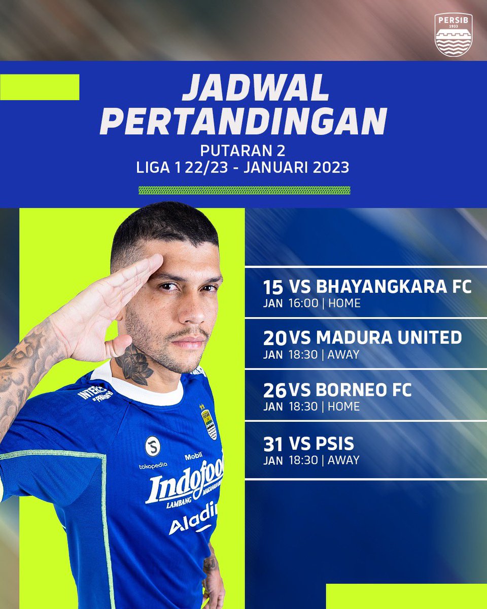 Jadwal pertandingan PERSIB pada putaran kedua bulan Januari 2023 🔵

Fokus satu persatu yuk! 💪

#PERSIB