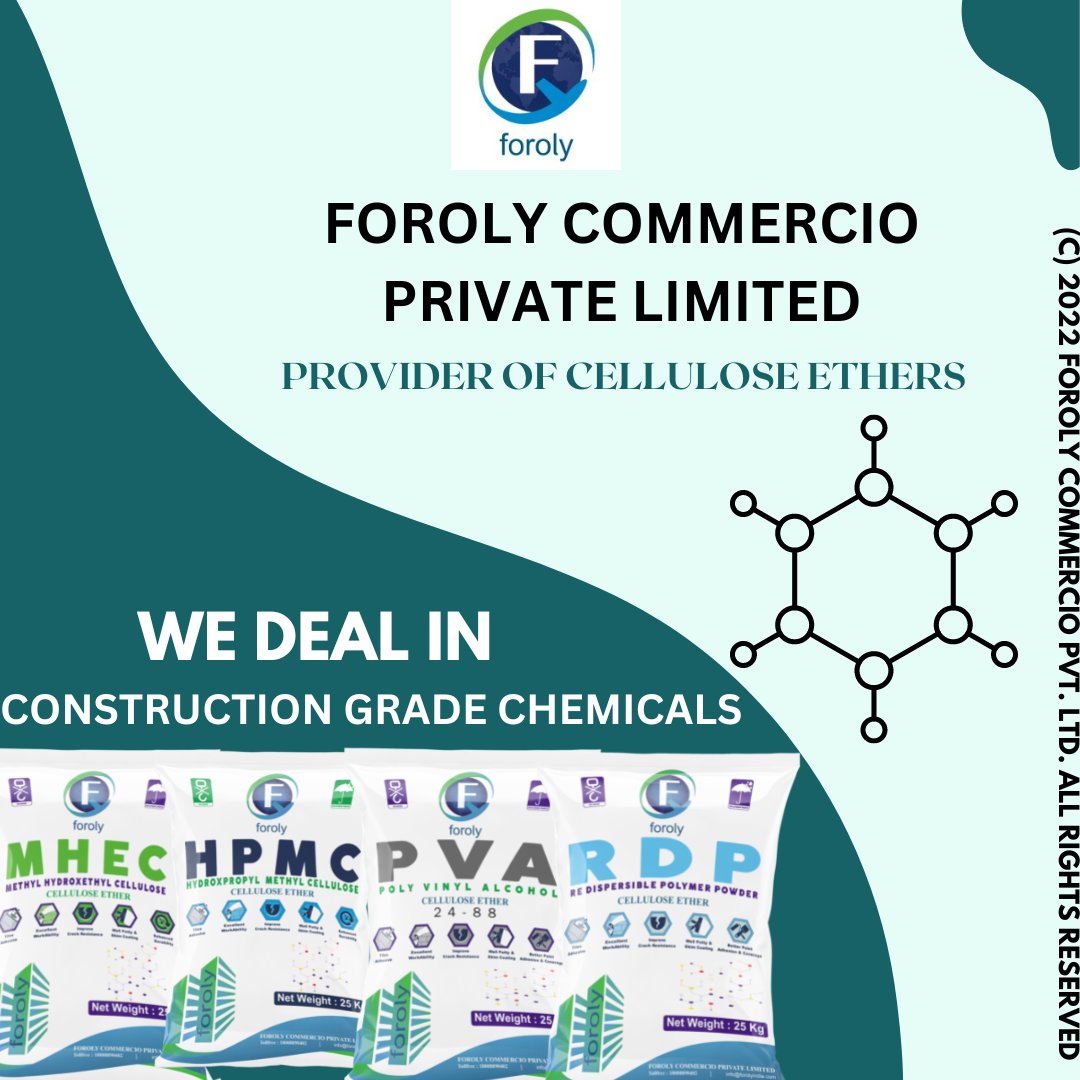 ForolyCommercio's tweet photo. To get more information, kindly check our website:-
https://t.co/bCjldbza2r
#forolycommercio #construction #HPMC #MHEC #RDP #PVA #thickener #adhesion #WallPutty #waterretention #sagresistance #betterworkability #smoothing #selfleveling #tileadhesive #jointfiller #Gypsum https://t.co/1qsonOoknA