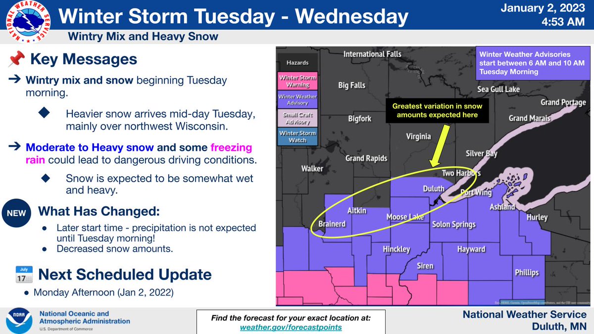 NWS Duluth on Twitter "Here's the latest on the winter storm that's