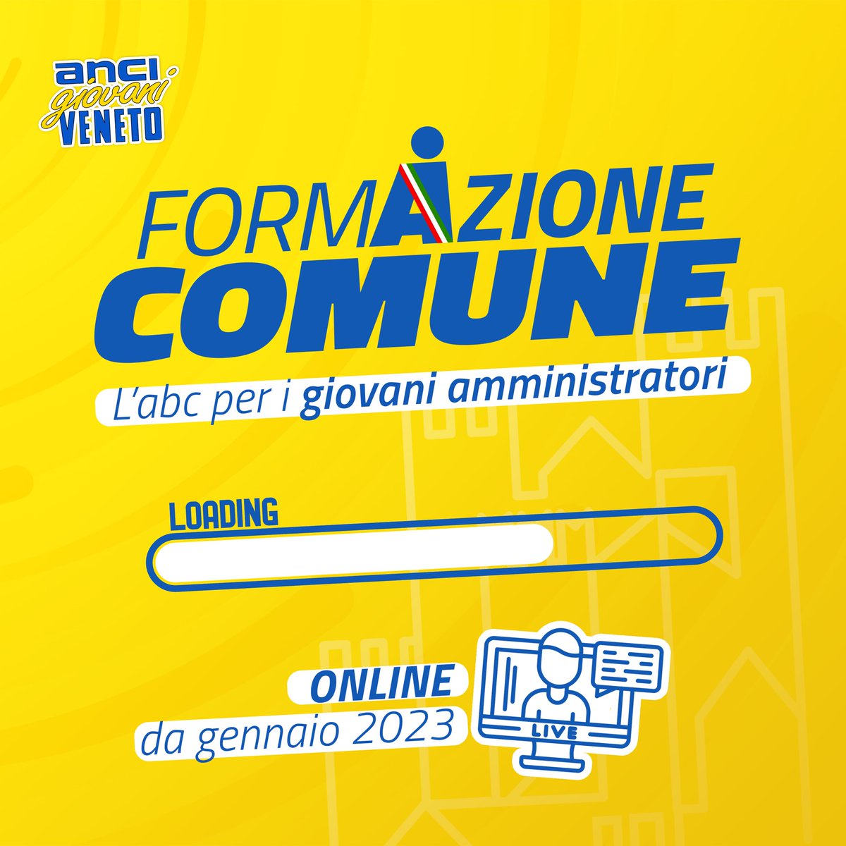Da fine gennaio 2023 torna #FormAzioneComune: un corso gratuito in videconferenza, nelle quali relatori esperti, affiancati dai giovani di #ANCIGiovaniVeneto affronteranno i principali temi che un qualsiasi amministratore deve conoscere 🤩 #savethedate