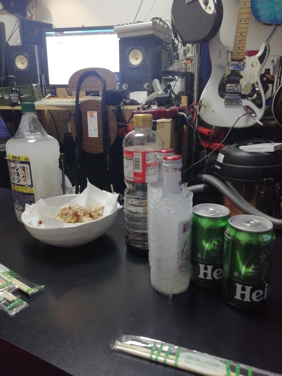 しっぽり飲み。