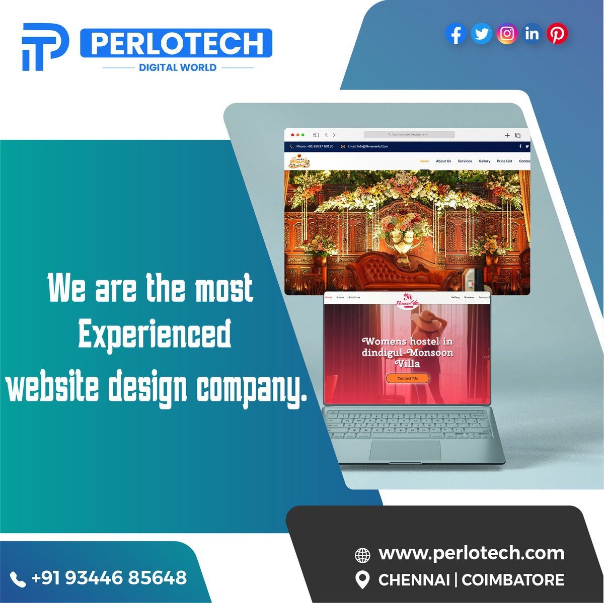 perlotechm's tweet photo. We Are The Most Experienced 𝐖𝐞𝐛𝐬𝐢𝐭𝐞 𝐃𝐞𝐬𝐢𝐠𝐧 𝐂𝐨𝐦𝐩𝐚𝐧𝐲.

𝐊𝐧𝐨𝐰 𝐌𝐨𝐫𝐞
📲 +91 93446 85648
🌍 https://t.co/K9vLj4d8El

#webdesign #singlepage #staticwebsite #ecommerce #dynamicwebsite #businesswebsite #creativedesigns #ecommercewebsite #brandpromotion https://t.co/DjwP77S2jg