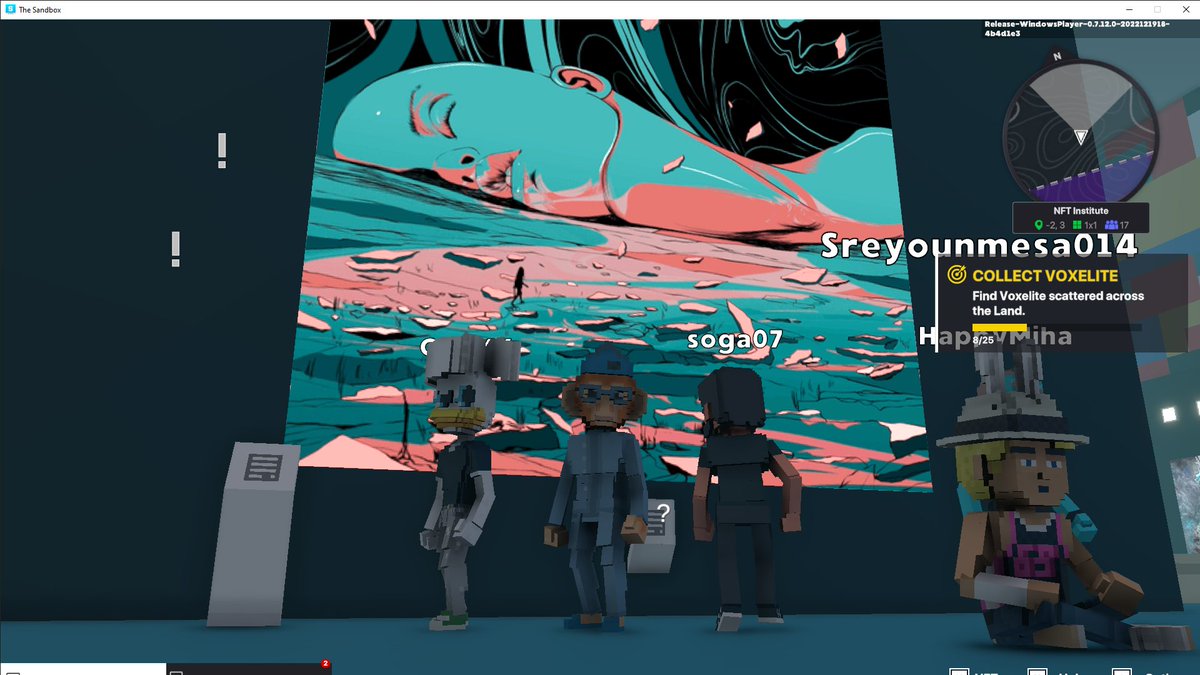 saensup89's tweet photo. @TheSandboxGame I found "The End of the World" NFT in the NFT institute 🔥 I participated in the #SeasonsGreetingsTSB challenge for a chance to win an NFT! https://t.co/BWCrySR8vY